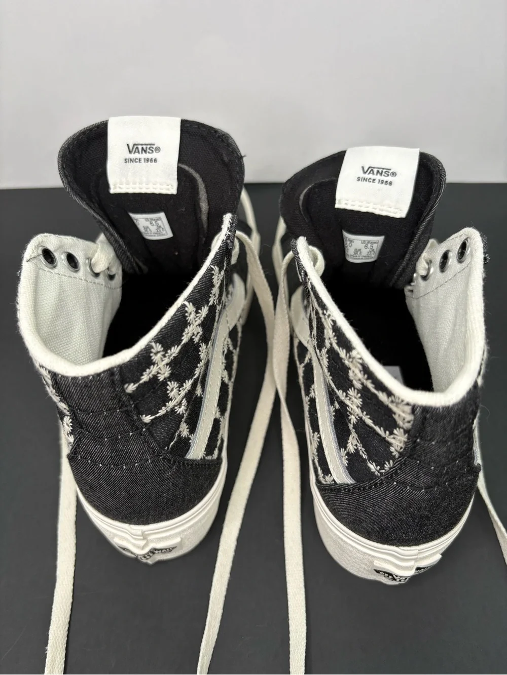 Vans Sk8-Hi Stacked Platform Plaid High Top Sneakers